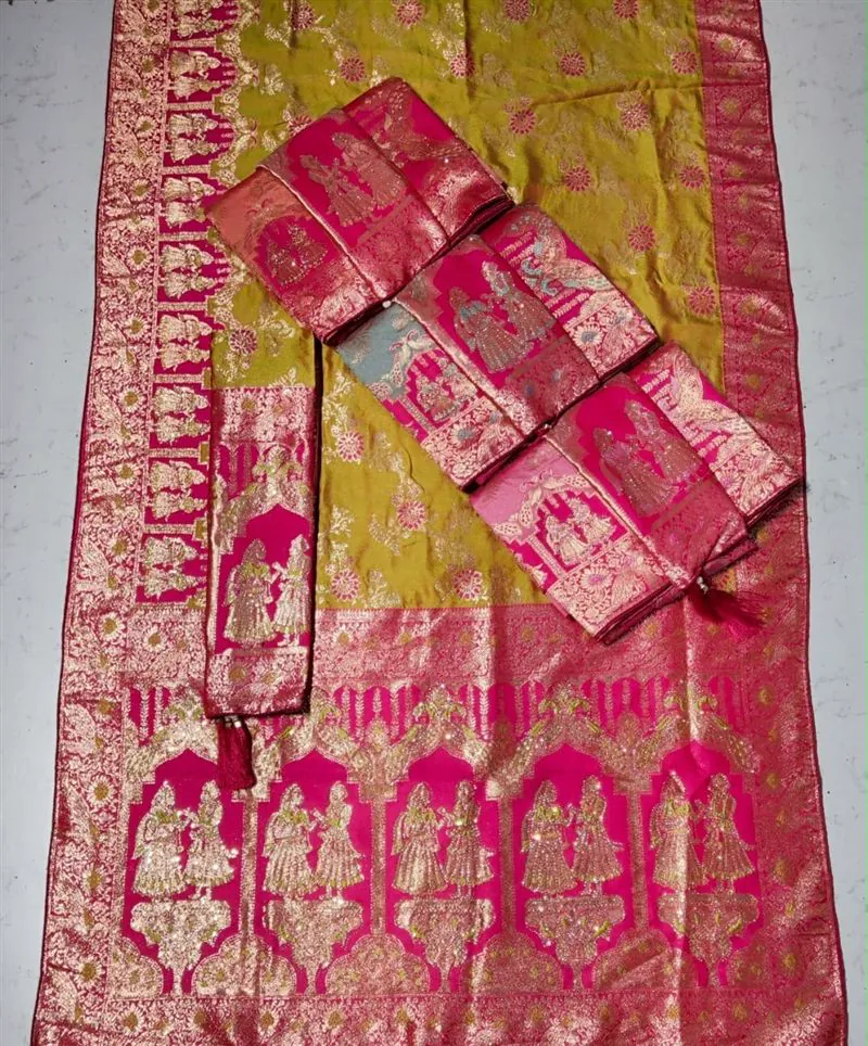 Fancy Dupatta Saree, design 4383 JD