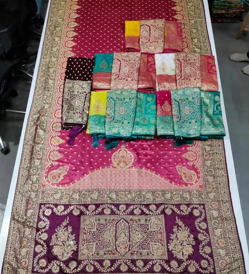 Fancy Dupatta Saree, design 4485 JD