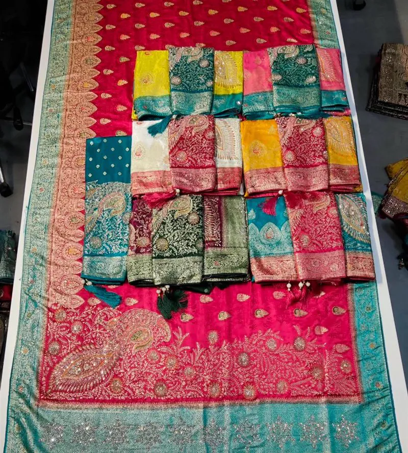 Fancy Dupatta Saree, design 4486 JD