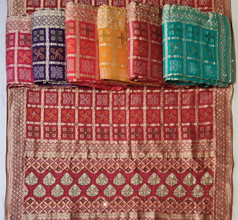 Georgette Khadi Handwork, design 3861 H